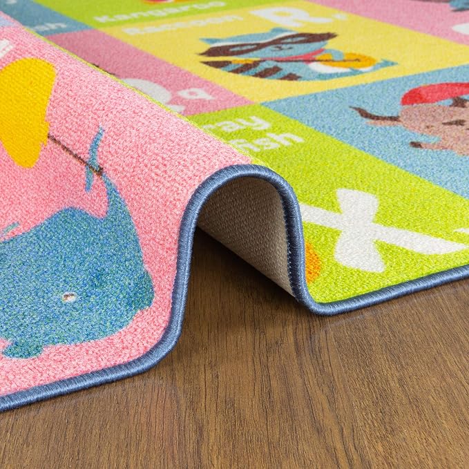 KC Cubs 3x5 ABC Alphabet Animal Rug – Educational Non-Slip Play Mat - Image 7