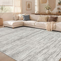 Nakagishi 6X8 Area Rugs Living Room: Washable Large Vintage Rug Neutral by NakagishiAreaRug