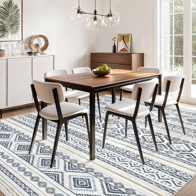 cotiled 10x14 Area Rugs Living Room Rug: Washable Boho Rugs - Image 4