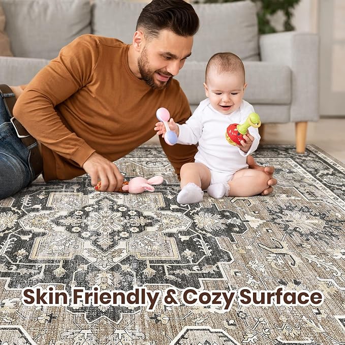 Vintage Living Room Area Rug 10x14 - Image 3