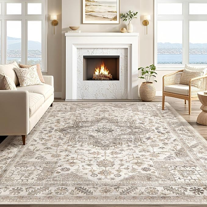 Vintage Living Room Area Rug 7x9 - Image 6