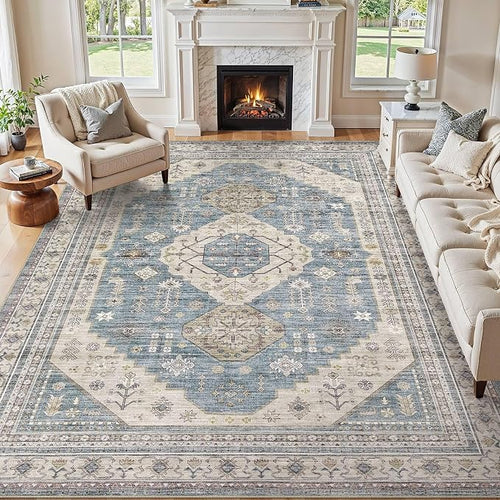 10x14 Washable Area Rug, Large Rugs by JessibouAreaRug
