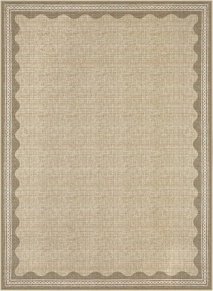 GarveeHome Scalloped Washable Rugs 9x12 Rug - Image 5