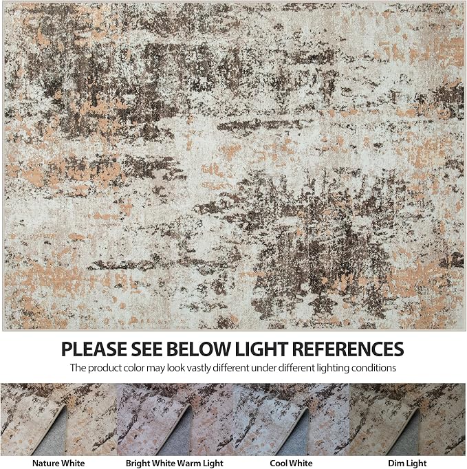 5x8 Area Rugs for Living Room Rug Washable: Abstract Rug for Dining Room - Image 7
