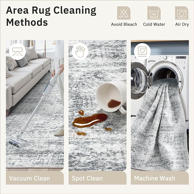 Soalmost Washable Area Rug 8x12, Large Soft Rugs - Image 9