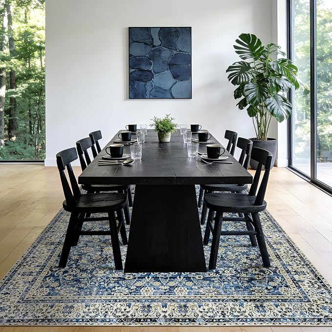 BILEEHOME Dark Blue 5x8 Area Rug - Image 5