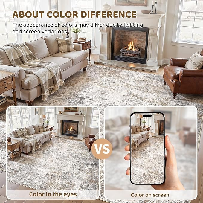 UERMEI 7x10 Area Rug Living Room Rugs - Image 3