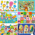6 Pack Placemats for Kids, Non-Slip Washable Dining Mats, Reusable Cat-Themed by SpriteGru