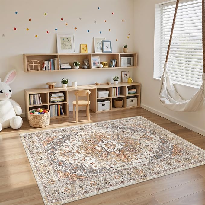 befbee 4x6 Rugs for Living Room Bedroom, Non-Slip Washable Rug, Stain Resistant - Image 9