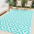 Smiry Waterproof Outdoor Rug 6x9 ft, Reversible Plastic Straw Patio Camping Rugs by Smiry