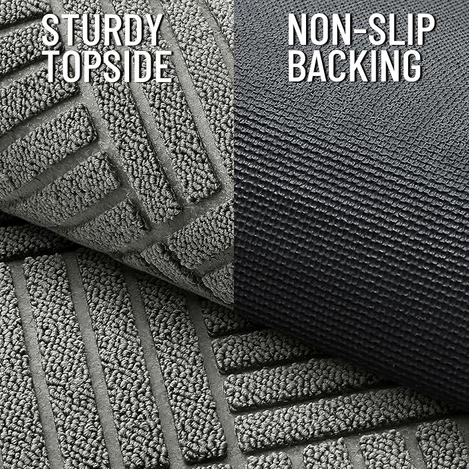 OLANLY Front Door Mat Outside Entrance 47x23, Heavy Duty Sturdy Natural Rubber - Image 3