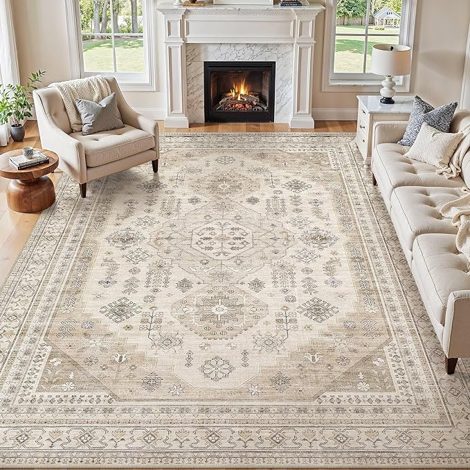 6x9 Washable Area Rug, Large Rugs by JessibouAreaRug