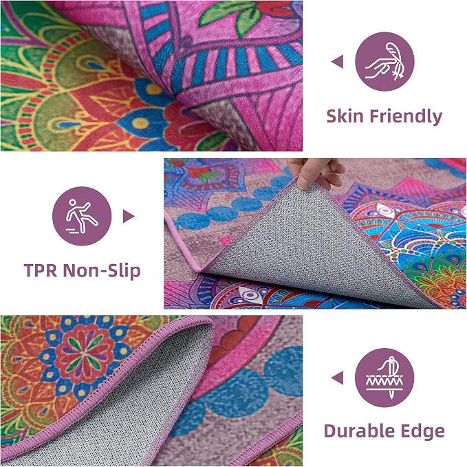 Arenarug Meditation Indoor Outdoor Rug 5x8 ft Mandala Pattern Rug Boho Style - Image 5