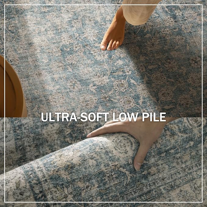 Machine Washable Living Room Rug: 5x7 Area Rugs - Image 5