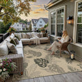 Easy Jute Rug Outdoor Indoor 8x10 Patio Mat Porch Light Brown Natural Non Slip by WondRg