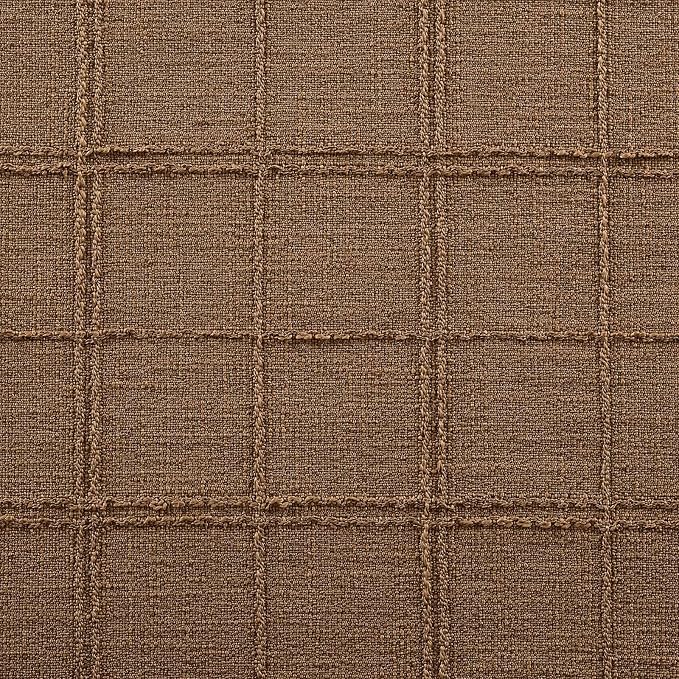 Linen Checked Farmhouse Table Runner, 13x72 Inches Roasted Brown | Raised Grid - Image 6