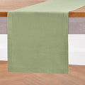 Solino Home 100% Pure Linen Table Runner Olive Long, Athena 14 x 120 in | Table by SolinoHome