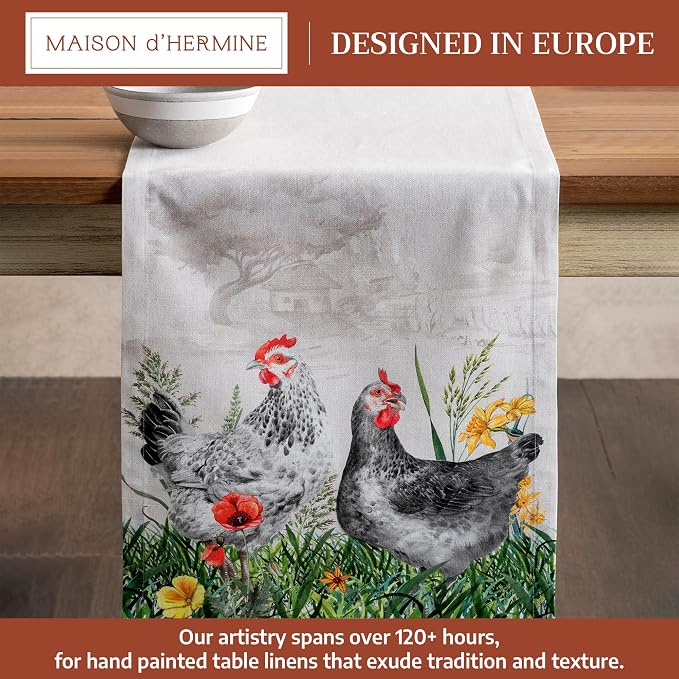 Maison d' Hermine Table Runner 100% Cotton 14.50" x 108" | Table Runners 108 - Image 2