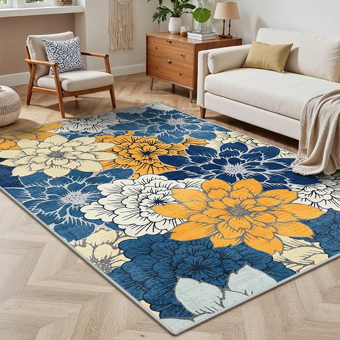 GENIMO Indoor Outdoor Area Rug 5'x7', Machine Washable Rugs - Image 3