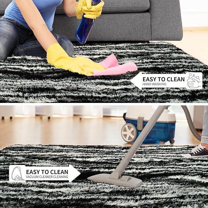 Tepook Soft Fluffy Rugs for Living Room, 5x8 Shaggy Area Rug for Bedroom - Image 7