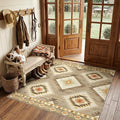 BESTSWEETIE Area Rug 4x4 Rug Machine Washable Non-Slip Low Pile Print Pattern by BESTSWEETIE