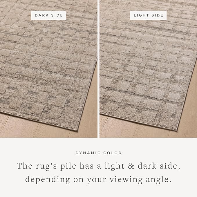 Loloi Amber Lewis Monty Collection MOT-06 Pebble/Beige 4'-0" x 6'-0", .50" Pile - Image 4