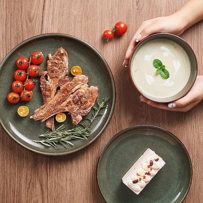 32 Piece Double Bowl Dinnerware Sets - Image 6