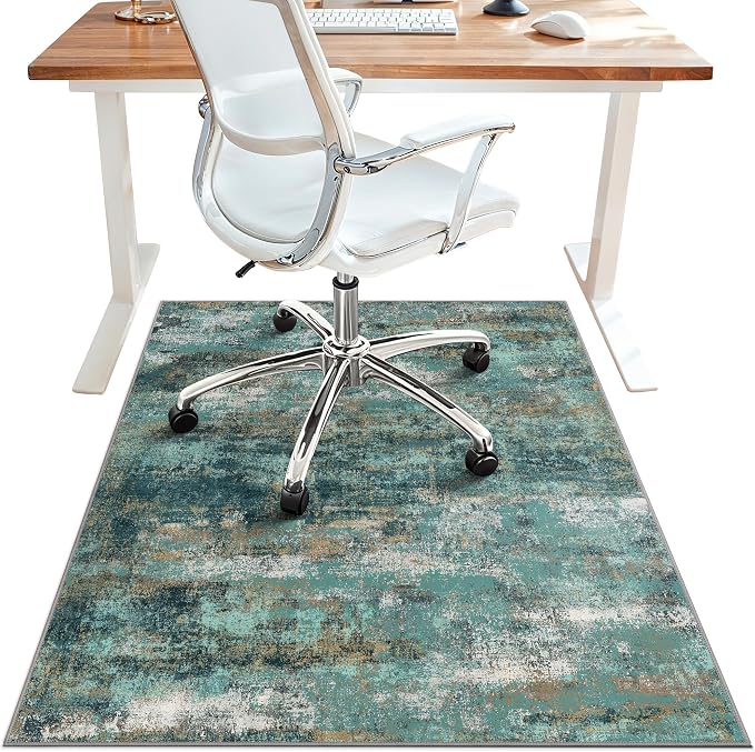 48"x60" Office Chair Mat for Hardwood Tile Floor, Under Desk Carpet Protector by BESBLEE