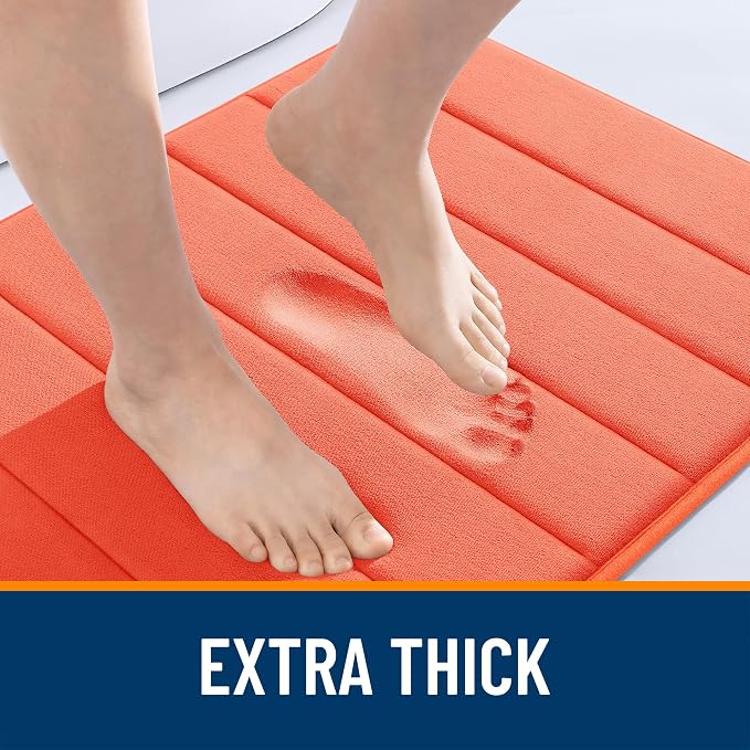 OLANLY Memory Foam Bath Mat 30x20, Super Soft Absorbent Bathroom Rugs, Quick Dry - Image 6