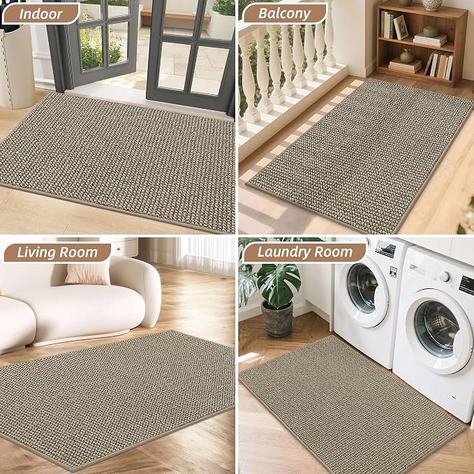 BEQHAUSE Dirt Trapper Door Mat 32" x 48", Non-Slip Washable Doormats Entrance - Image 8