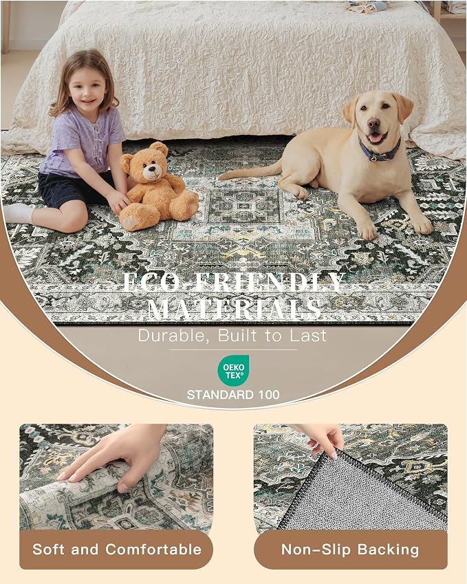 Madane Washable Runner Rug 2x8, Runners - Image 6
