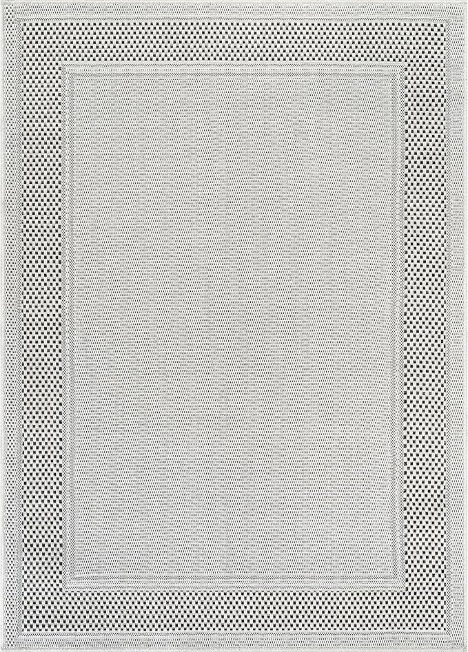 CAMILSON Easy Jute Rug 4x6, Indoor Outdoor Off-White Color Fiber Area Rugs - Image 2
