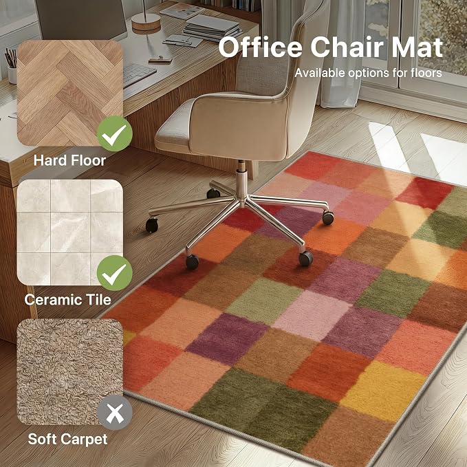 36"x48" Office Chair Mat for Hardwood Tile Floor, Under Desk Carpet Protector - Image 3