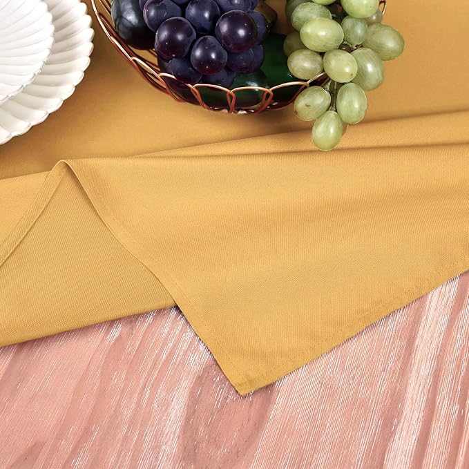 MEANMOY Gold Table Runner 108 Inches Long Waterproof Washable Table Runners | - Image 5