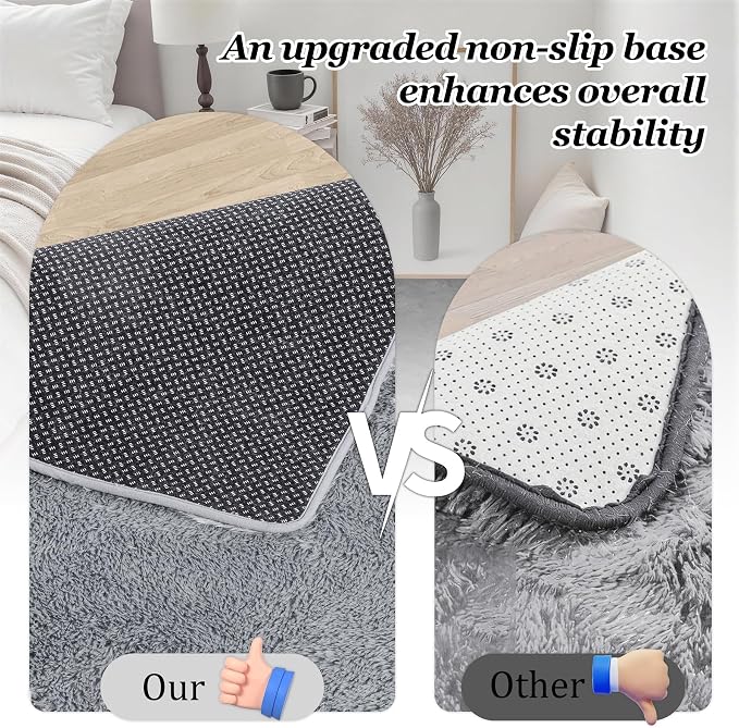 Fluffy 4x6 Area Rugs for Living Room Bedroom: Ultra Soft Shag Rug Non-Slip - Image 6