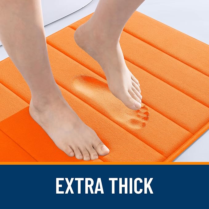 OLANLY Memory Foam Bath Mat 47x24, Super Soft Absorbent Bathroom Rugs, Quick Dry - Image 6