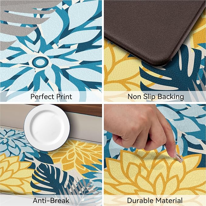 Arenarug Kitchen Mats for Floor 2PCS Cushioned Anti Fatigue Kitchen Mats - Image 6