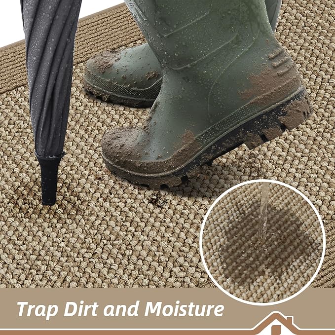 BEQHAUSE Indoor Door Mat 32" x 48", Dirt Trapper Door Mats Non-Slip Entryway - Image 3