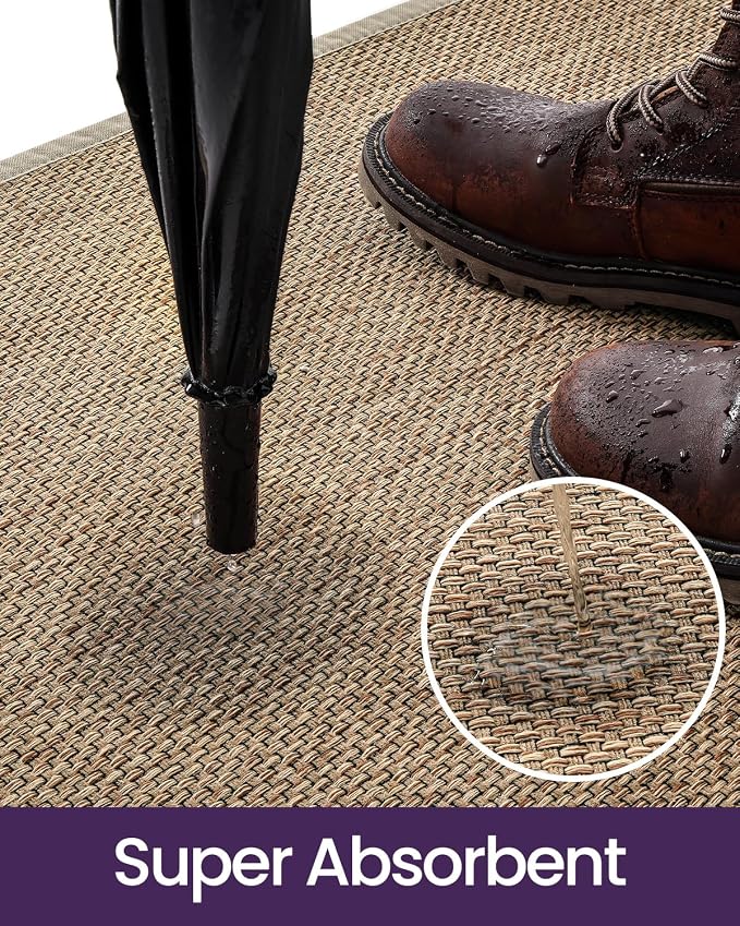 DEXI Ultra Thin Entryway Indoor Door Mat 24x36, Non Slip Rubber Backing Inside - Image 6