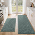 COSY HOMEER Kitchen Rugs Sets 2PCS, Non-Slip Washable Kitchen Mats by COSYHOMEER