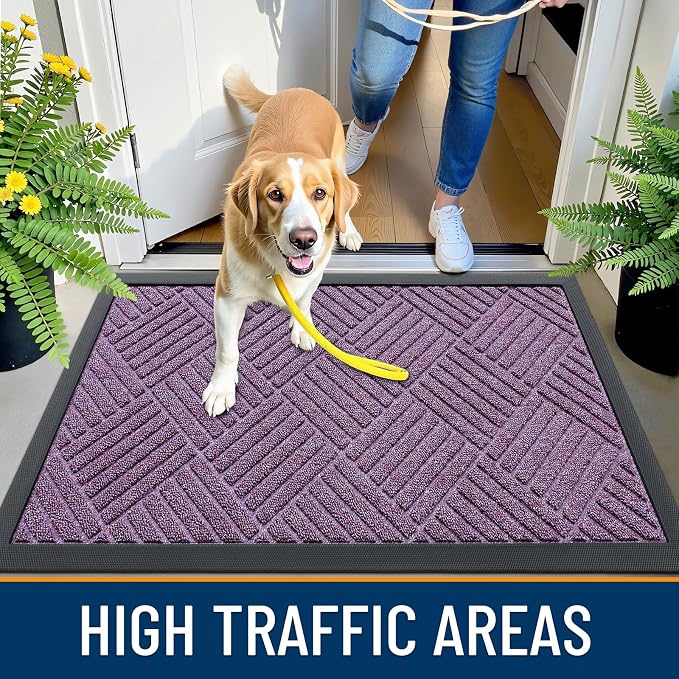 OLANLY Front Door Mat Outside Entrance 29.5x17, Heavy Duty Sturdy Natural - Image 6