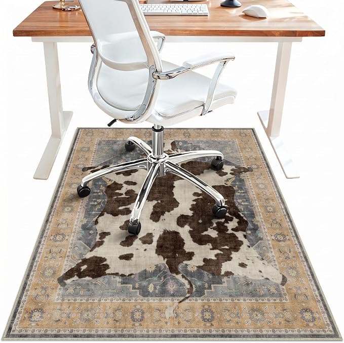 48"x60" Office Chair Mat for Hardwood Tile Floor, Under Desk Carpet Protector by BESBLEE