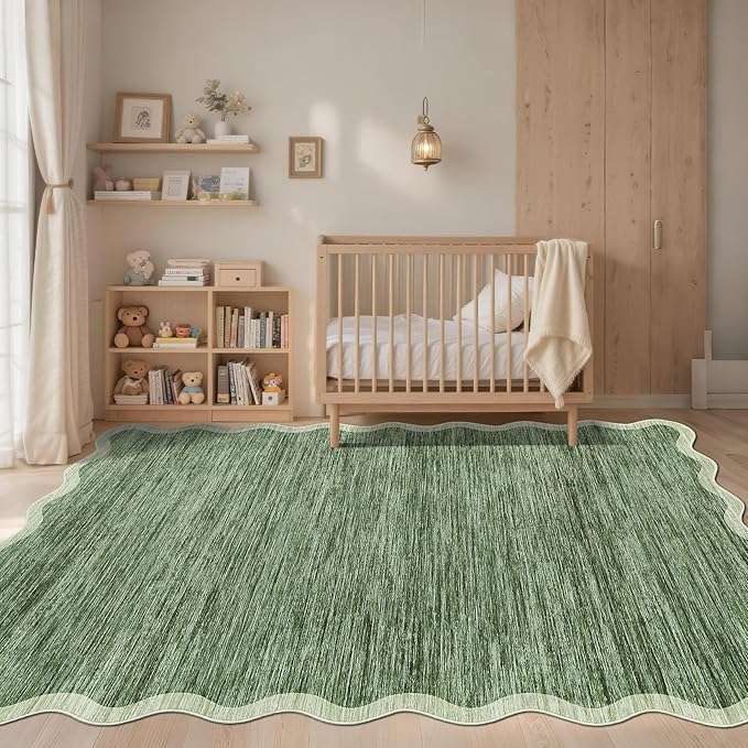 GarveeHome Scalloped Washable Area Rug 6x9 Rug - Image 2