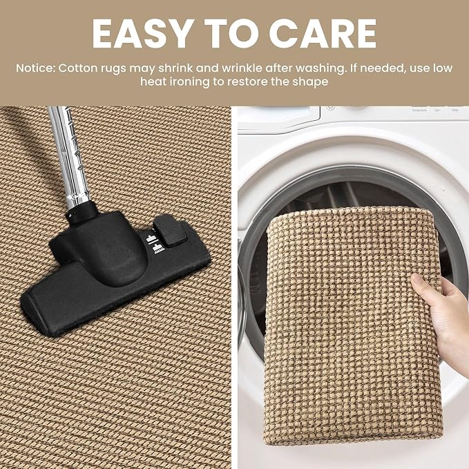 IOHOUZE Small Area Rug 2x3 Washable Woven Rugs - Image 4