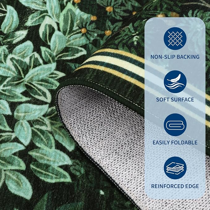 GarveeHome 2x3 Entryway Area Rug Non Slip Front Door Forest Rugs, Washable - Image 6