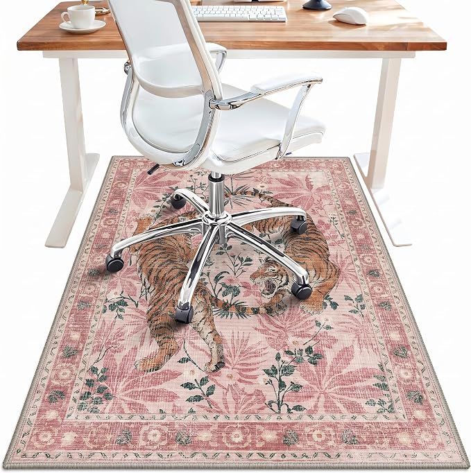 48"x60" Office Chair Mat for Hardwood Tile Floor, Under Desk Carpet Protector by BESBLEE