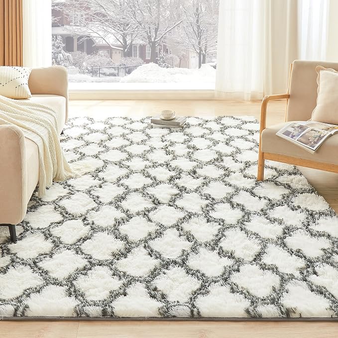Litanika 6x9 Geometric Shag Area Rug - Image 2