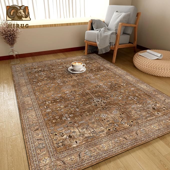 Washable Area Rug 3' x 5 ' Vintage Traditional Persian Mat - Image 4