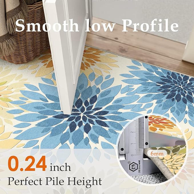 6x9 Indoor Outdoor Area Rug Washable Patio Rug Colorful Non Slip Non Shedding - Image 5