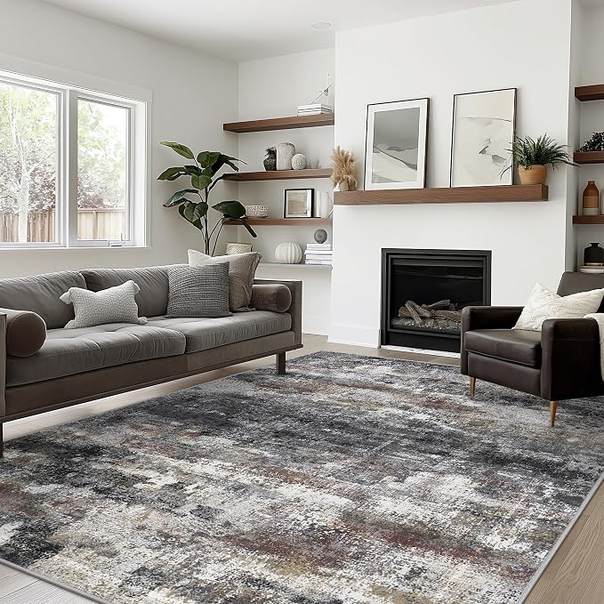 BEIMO Area Rugs 6x9 for Living Room Bedroom, Modern Abstract Machine Washable - Image 3